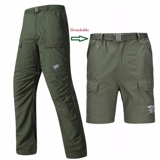 Quick Dry Detachable Cargo Pants + Belt - Indigo-Temple