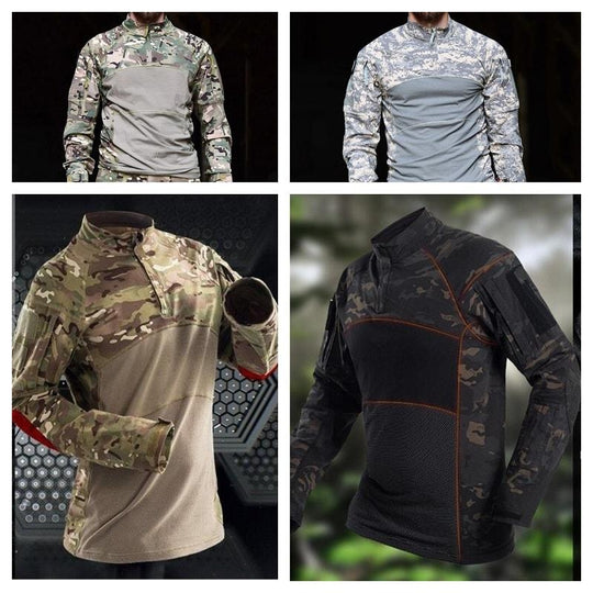 AlphArmor® Multi-Fabric Tactical Combat Shirt - Indigo-Temple