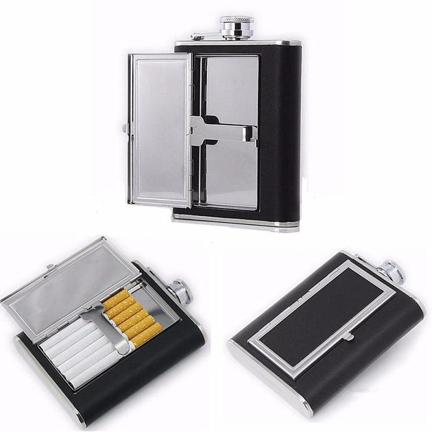 Cigarettes Case Hip Flask - Indigo-Temple