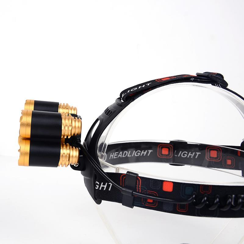 "BIG-BOB" 5 LED'S 12500LM HEADLAMP - Indigo-Temple