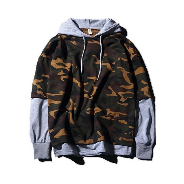 Men Camouflage Military Hoodie (3 colors) - Indigo-Temple