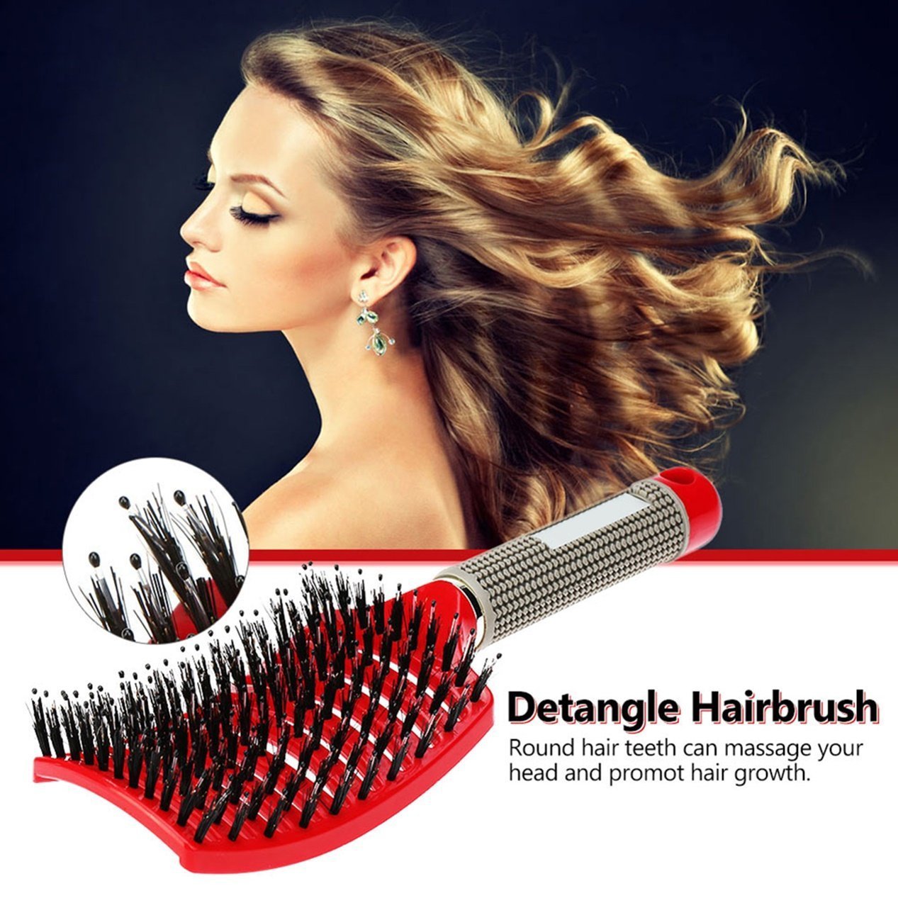 Abody™ Untangle and Massage Hairbrushes - Indigo-Temple