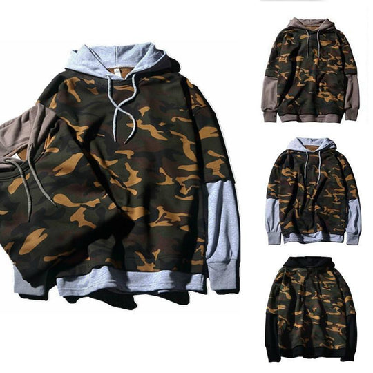 Men Camouflage Military Hoodie (3 colors) - Indigo-Temple