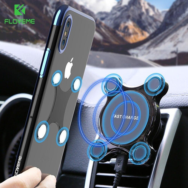 2-IN-1 Qi-Wireless Magnetic Phone Charger - Indigo-Temple