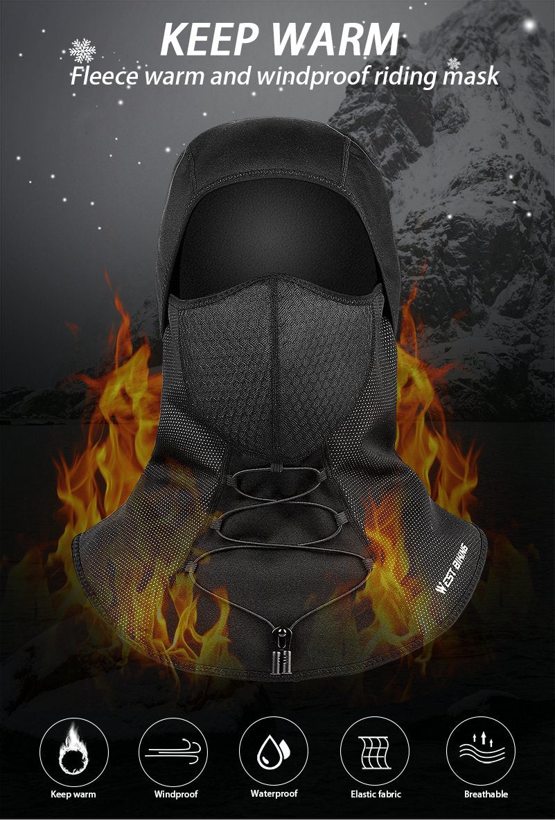 Windproof Thermal Face Cover Balaclavas - Indigo-Temple