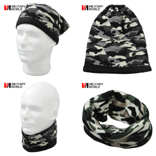 2-In-1 Tactical Winter Fleece Hat/Scarf - Indigo-Temple