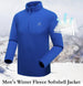 Men's Winter Fleece Softshell Jacket - Indigo-Temple