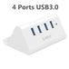 ORICO® 4-Port High-Speed USB Hub and Phone/Tablet Stand - Indigo-Temple