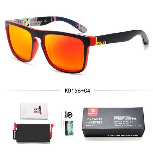 KDEAM™ Rainbow Collection Unisex Polarized  Sunglasses - Indigo-Temple