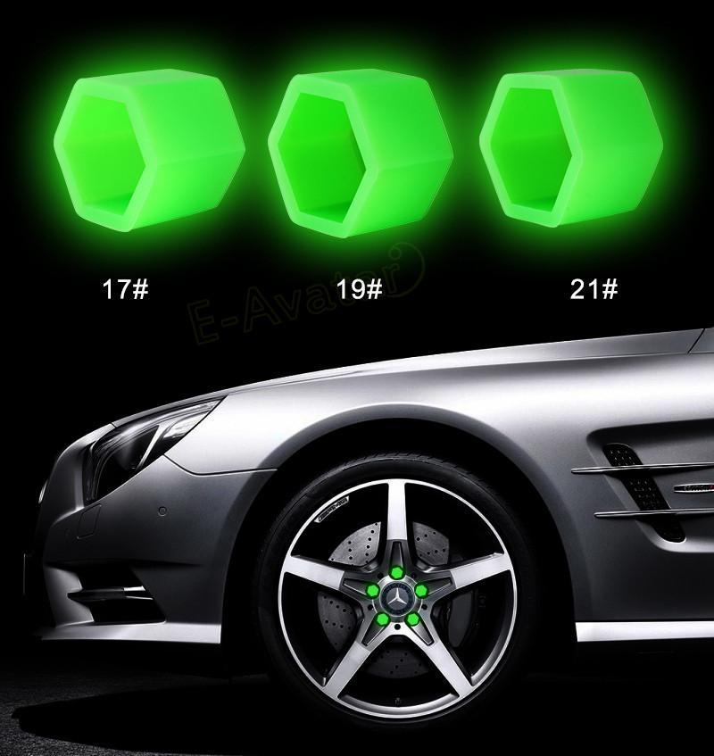 Styling 20pcs Green Wheel Nuts Covers - Indigo-Temple