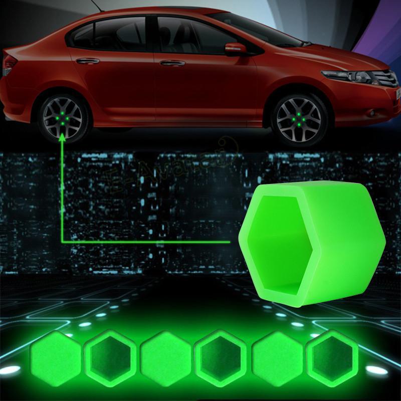 Styling 20pcs Green Wheel Nuts Covers - Indigo-Temple