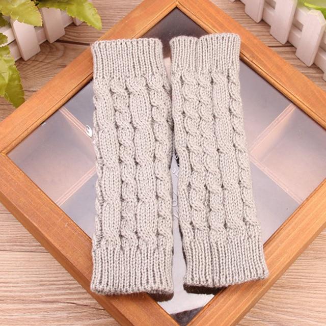 Women Warm Long And Stretchy Finger-less Gloves - Indigo-Temple