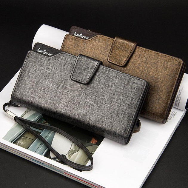 Baellerry™ Traveler's Business Checkbook Wallet - Indigo-Temple