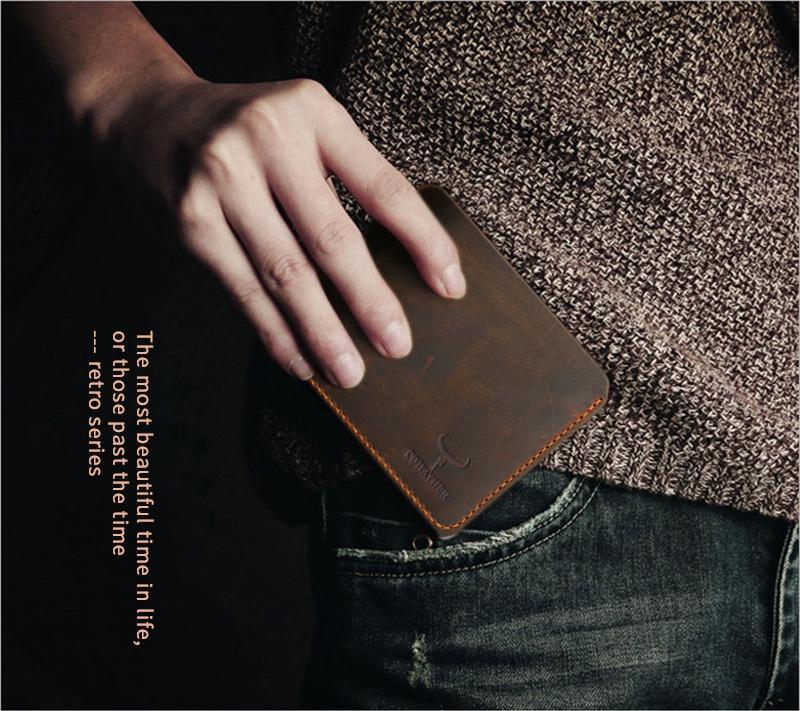 COWATHER™ Genuine Leather Vintage Wallet - Indigo-Temple