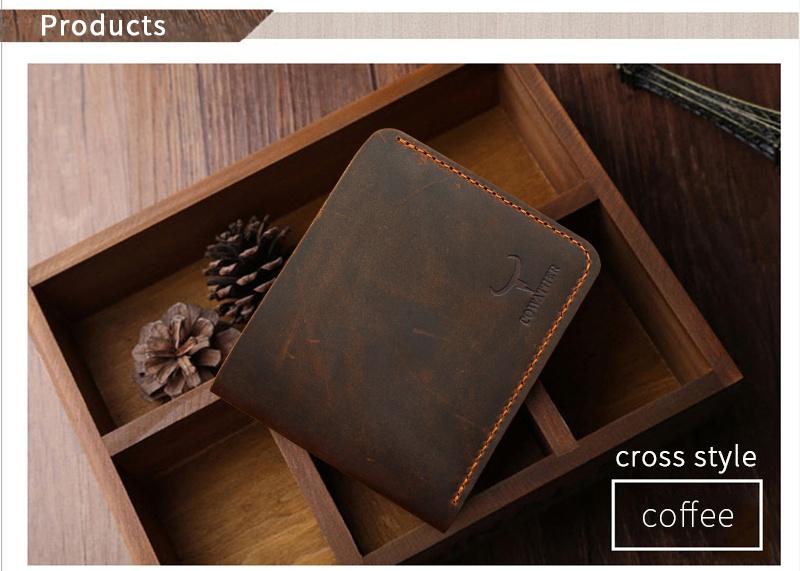 COWATHER™ Genuine Leather Vintage Wallet - Indigo-Temple