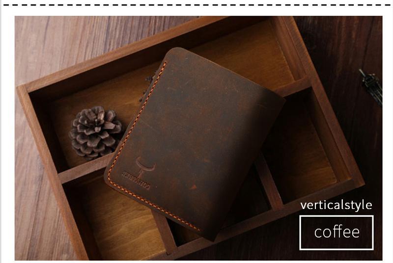 COWATHER™ Genuine Leather Vintage Wallet - Indigo-Temple