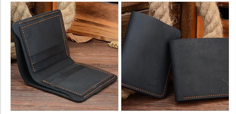 COWATHER™ Genuine Leather Vintage Wallet - Indigo-Temple