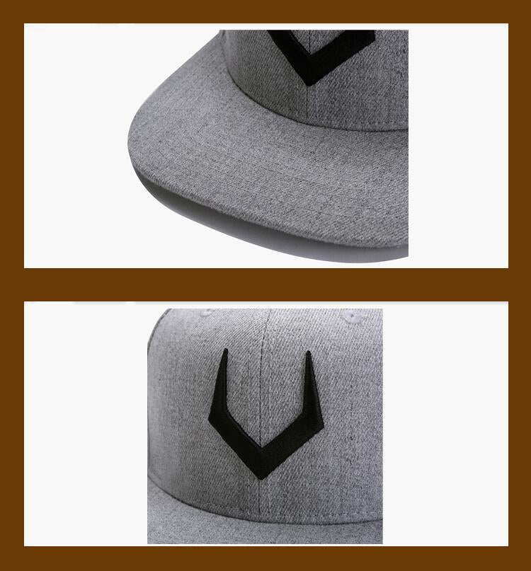 Valourian™ Embroidered Flat-Bill Snapback Cap - Indigo-Temple
