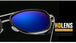 Iron Man Side-Shielded Men's Sunglasses - Indigo-Temple