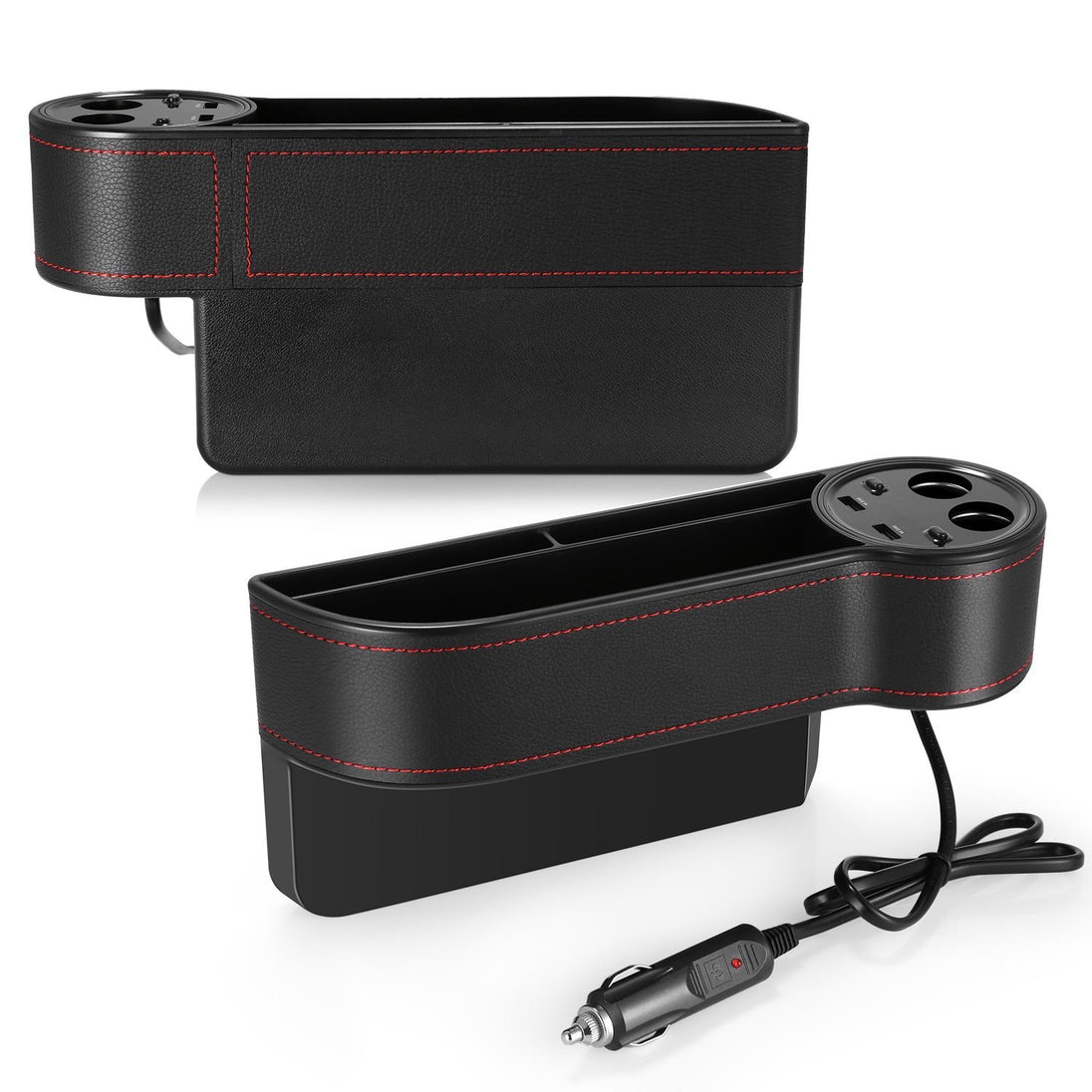 HandyFunction™ Luxury Car Organizer with Charging Ports - Indigo-Temple