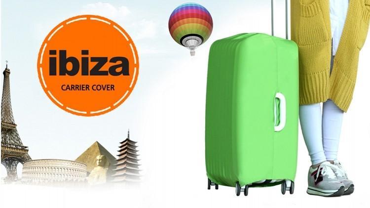 Elastic Protective Cover for Suitcase - Indigo-Temple