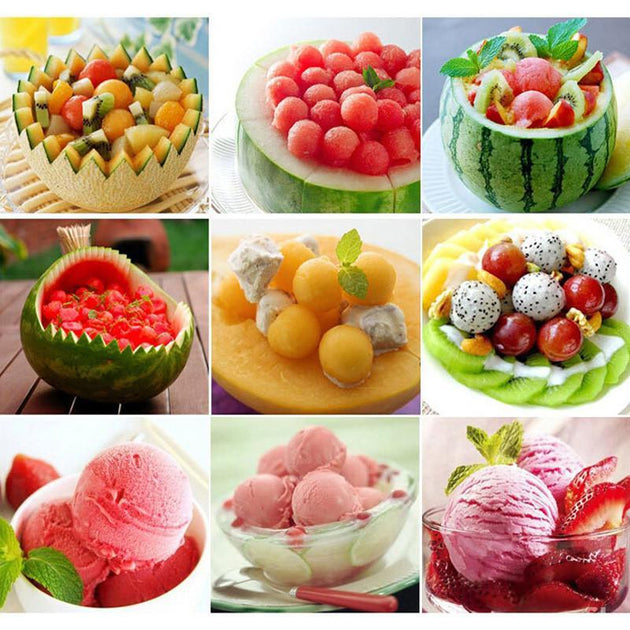 Multi Function Double-End Fruit Baller - Indigo-Temple