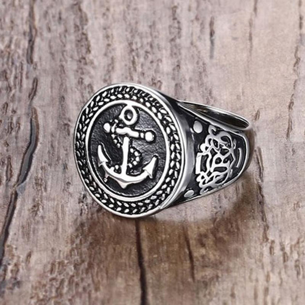 Eden - Vintage Anchor Ring - Indigo-Temple