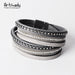 Multi-Layer Leather wrap bracelet - Indigo-Temple