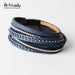 Multi-Layer Leather wrap bracelet - Indigo-Temple