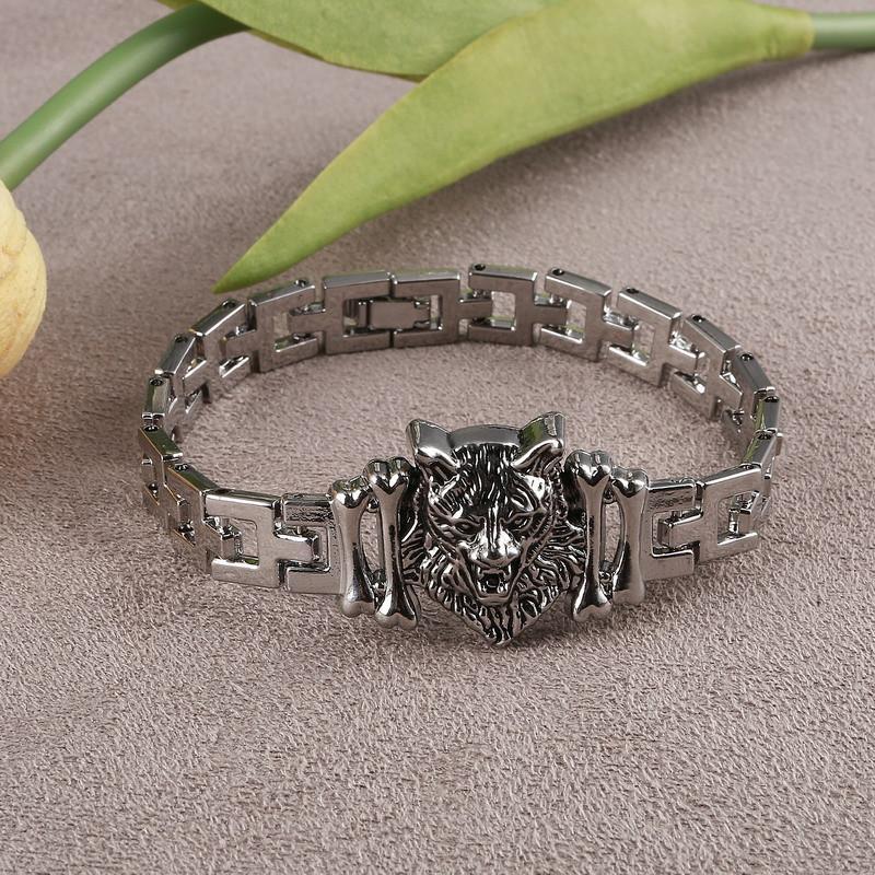 WOLF- Stainless Steel Charm bracelet - Indigo-Temple