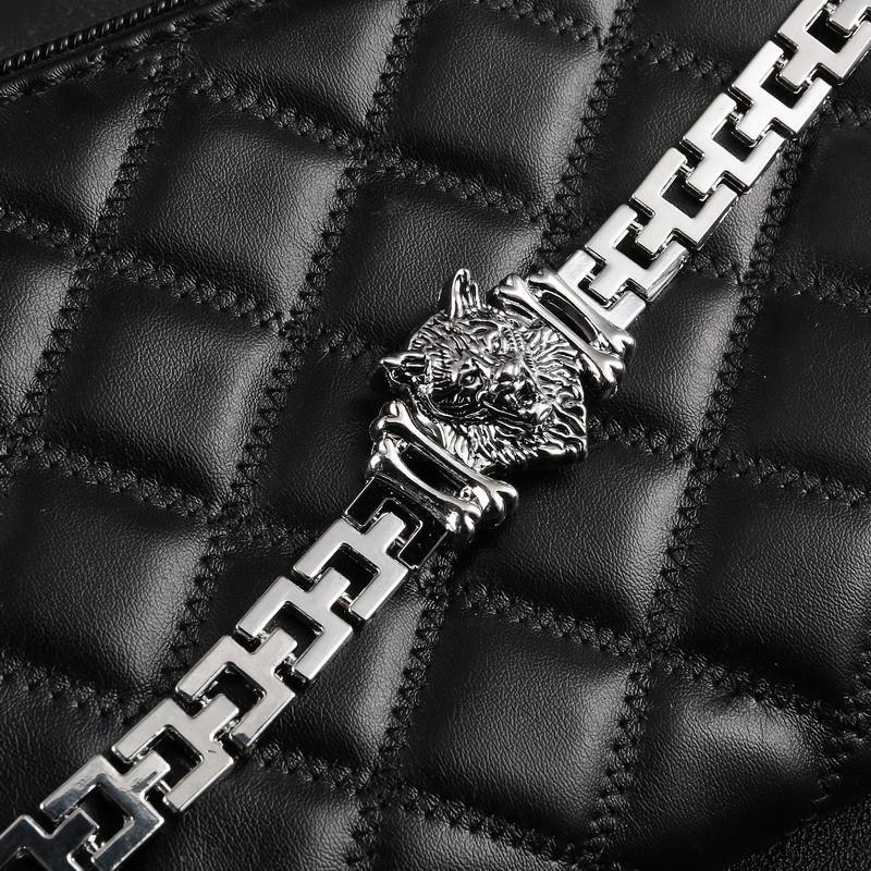 WOLF- Stainless Steel Charm bracelet - Indigo-Temple