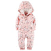 Winter long sleeve romper With Teddy Bear Eears - Indigo-Temple