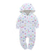 Winter long sleeve romper With Teddy Bear Eears - Indigo-Temple