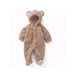 Winter long sleeve romper With Teddy Bear Eears - Indigo-Temple