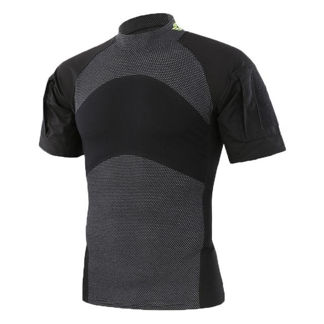 Military-Style Short-Sleeve Tactical T-Shirt - Indigo-Temple