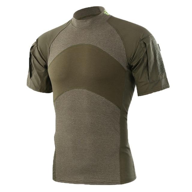 Military-Style Short-Sleeve Tactical T-Shirt - Indigo-Temple