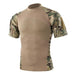 Military-Style Short-Sleeve Tactical T-Shirt - Indigo-Temple