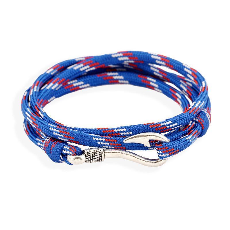 Harris - Fish Hooks Anchor Bracelet - Indigo-Temple