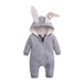 Winter Baby Romper With Charming Ears - Indigo-Temple