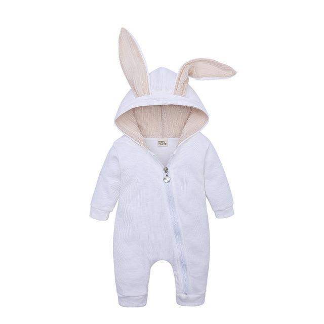 Winter Baby Romper With Charming Ears - Indigo-Temple