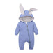 Winter Baby Romper With Charming Ears - Indigo-Temple