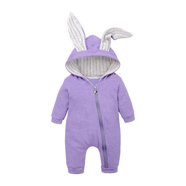 Winter Baby Romper With Charming Ears - Indigo-Temple