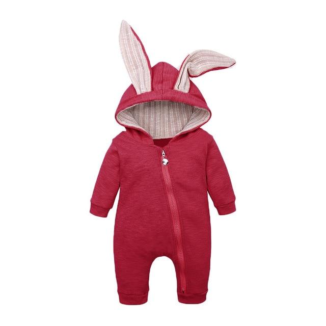 Winter Baby Romper With Charming Ears - Indigo-Temple