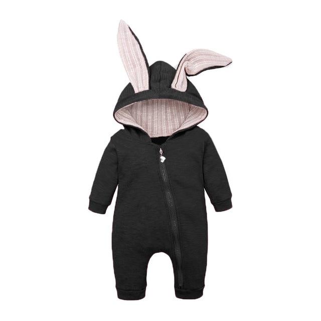 Winter Baby Romper With Charming Ears - Indigo-Temple