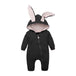 Winter Baby Romper With Charming Ears - Indigo-Temple