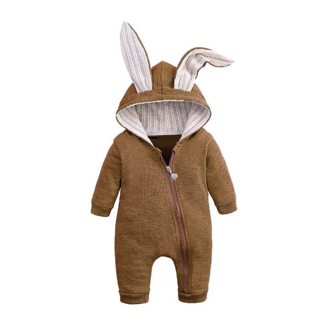 Winter Baby Romper With Charming Ears - Indigo-Temple