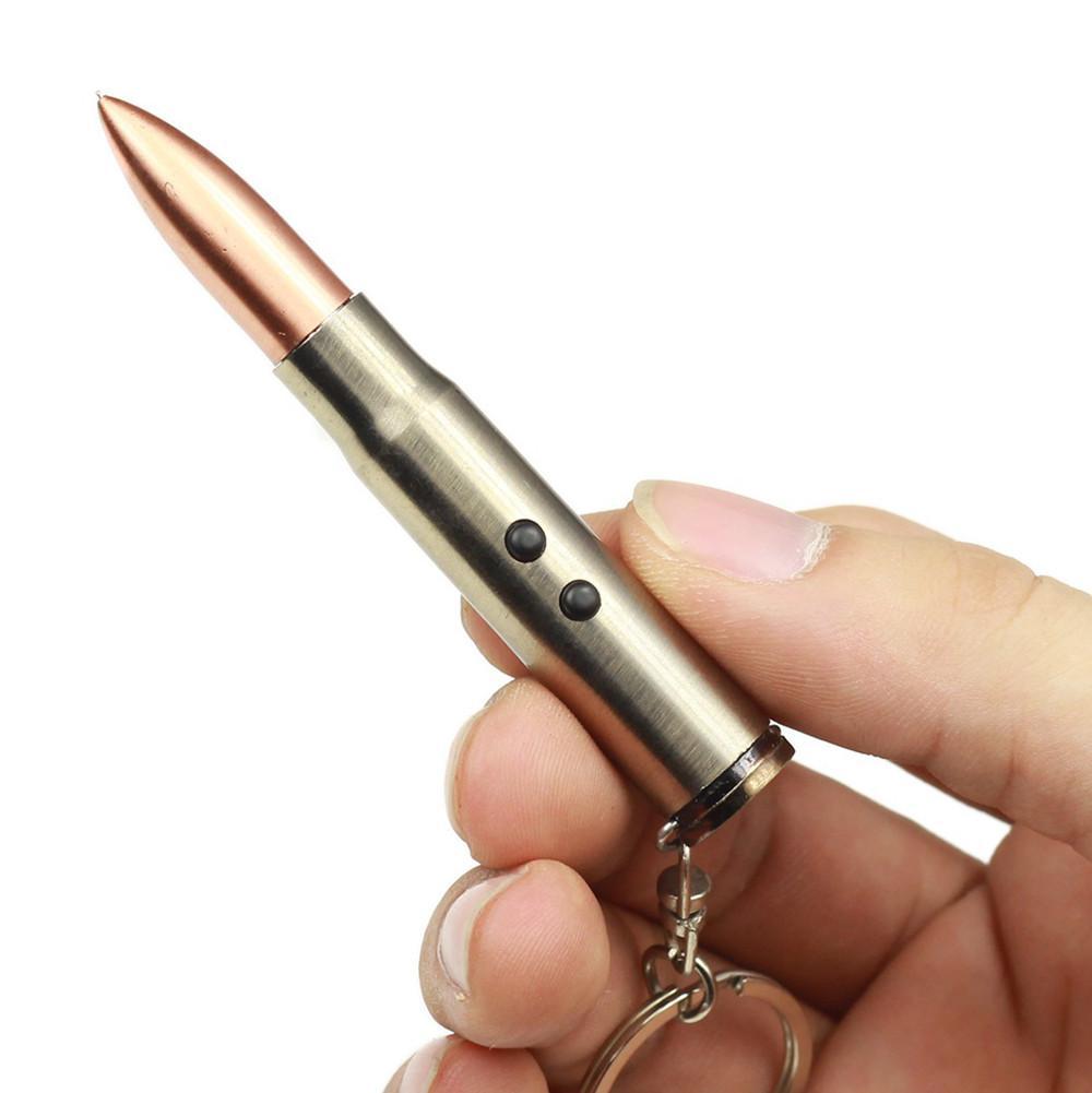 Mini 3 IN 1 LED Flashlight / Ball-point Pen/Red Laser /Key Chain - Indigo-Temple