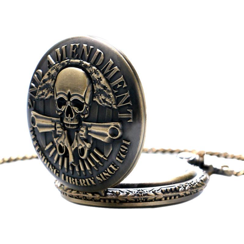 Guns Design "2ND AMENDMENT" Pocket Watch - Indigo-Temple
