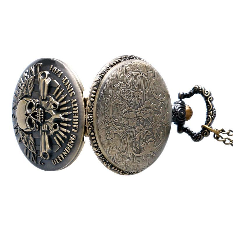 Guns Design "2ND AMENDMENT" Pocket Watch - Indigo-Temple