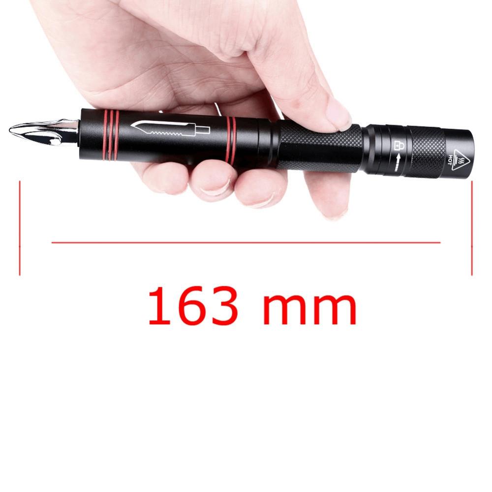 Multifunction XPE LED Flashlight Torch With Protection Function - Indigo-Temple